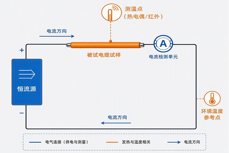 线缆温升试验为什么必须用恒流源供电?原理与标准要求解析